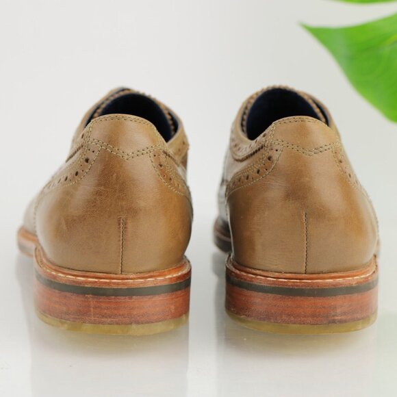 Cole Haan Mens Modern Classics Oxford Size 13 M Tan Leather Wingtip Dress Shoe - Picture 6 of 12